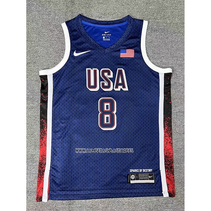 Kawhi Leonard NO 8 Camiseta USA 2025 Azul